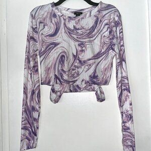 Rue 21 Marble Swirl Long Sleeve Top, Juniors XL